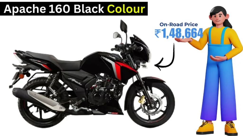 Apache 160 Black Colour Price