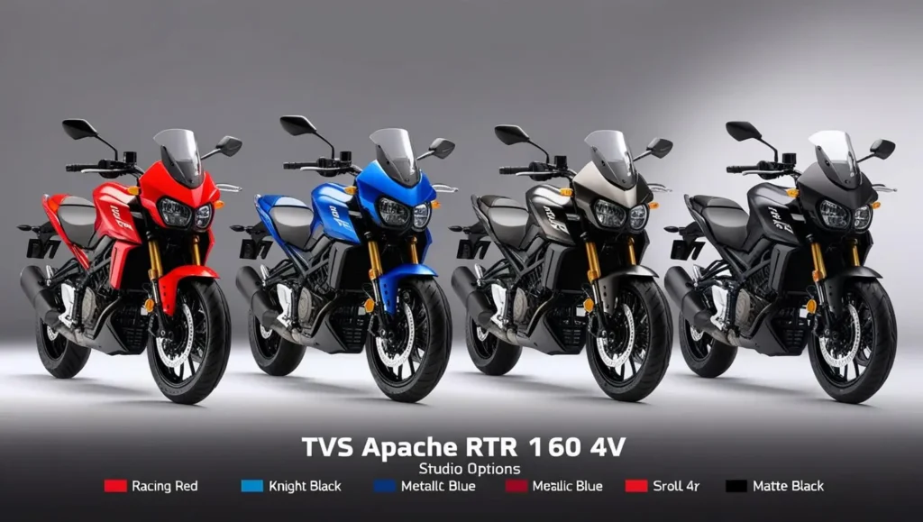Colour Options of the TVS Apache RTR 160 4V